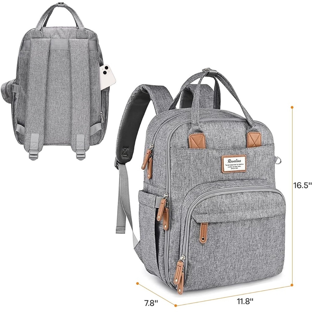 Gray Diaper Backpack - image 5